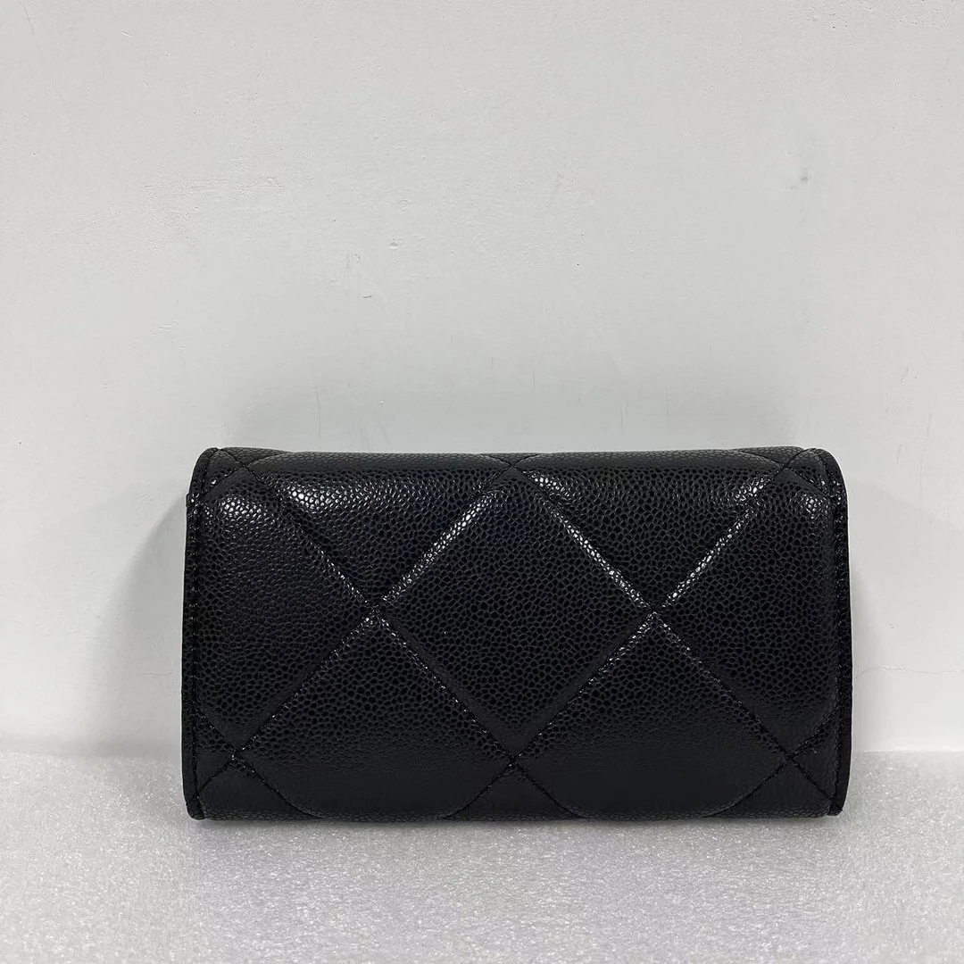 【小裴钱包】TR-原创小众设计款--黑色小香风钱包-