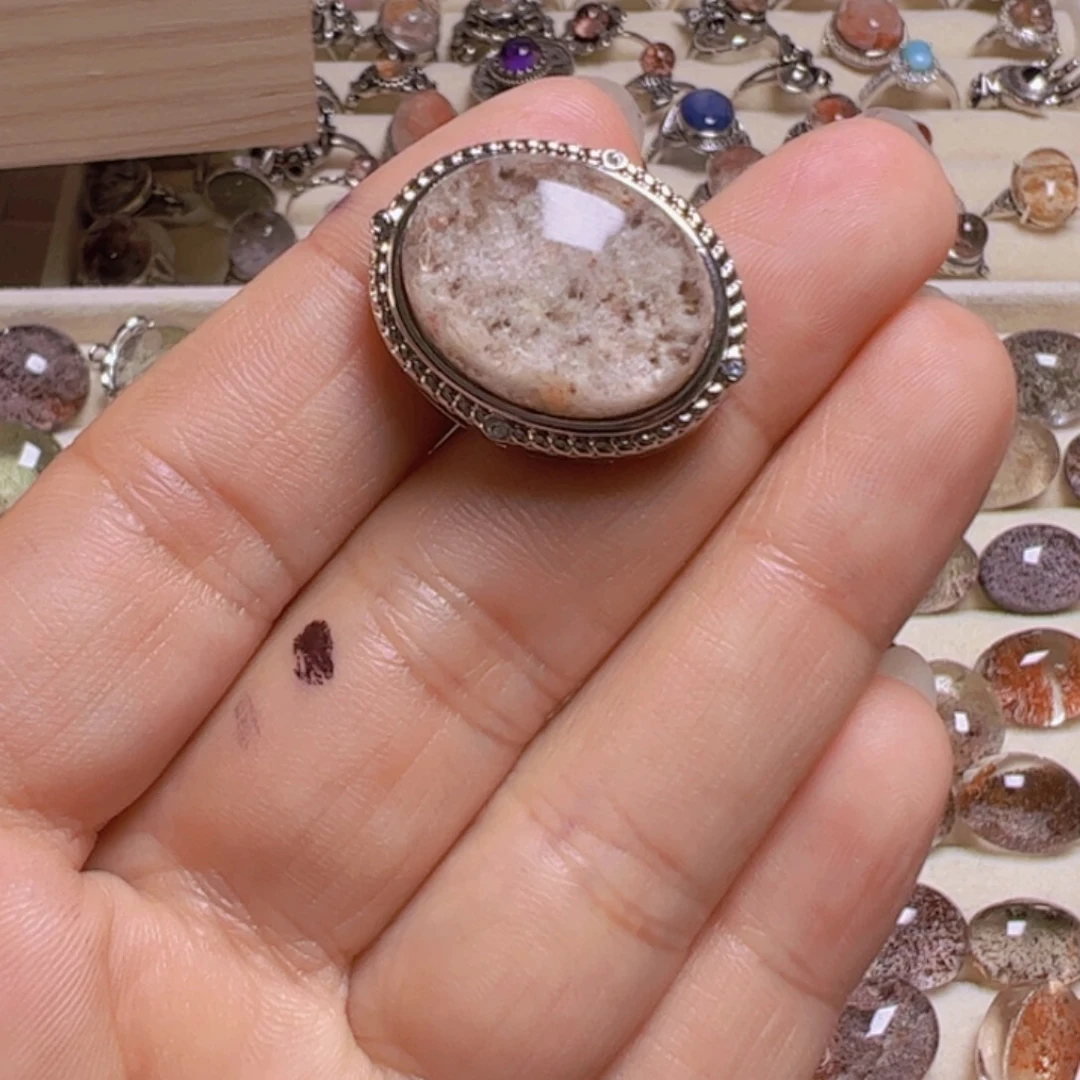 水晶手链银S800镀金镶嵌阿***～