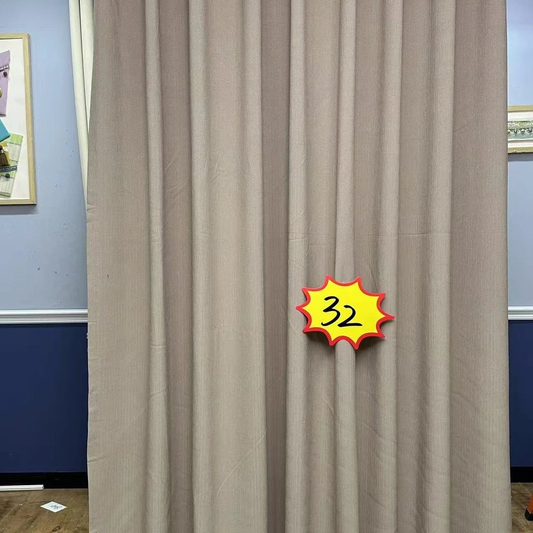 32号新款卧室遮阳挂钩式飘窗客厅遮光成品窗帘