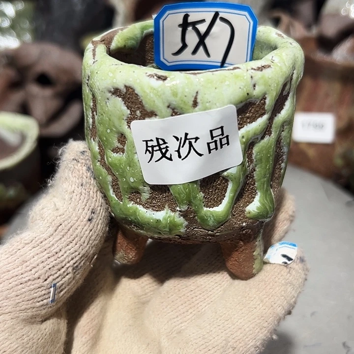 粗陶花盆，现在都手工花盆，