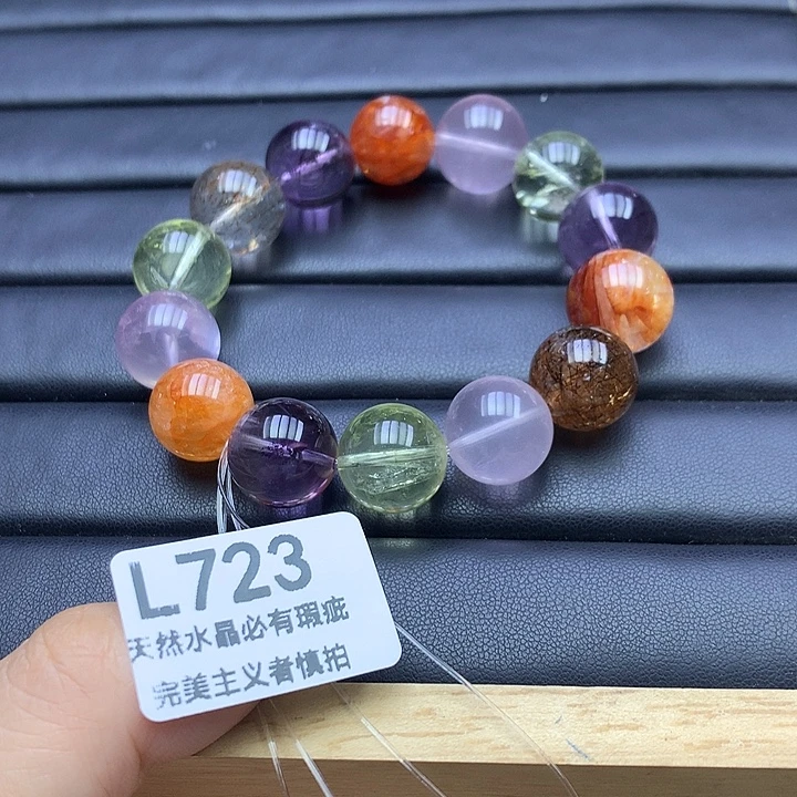 未镶嵌珠宝半成品水晶水晶多宝手串15mm➕