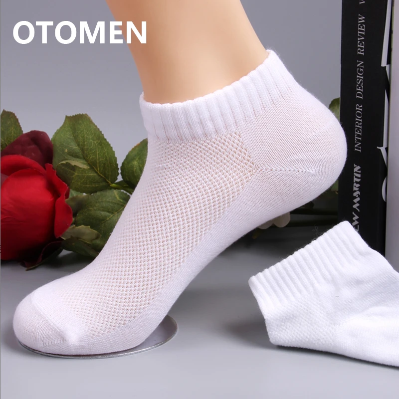 袜子男款夏季网眼短袜薄款吸汗透气白色学生低帮浅口短筒男袜运动