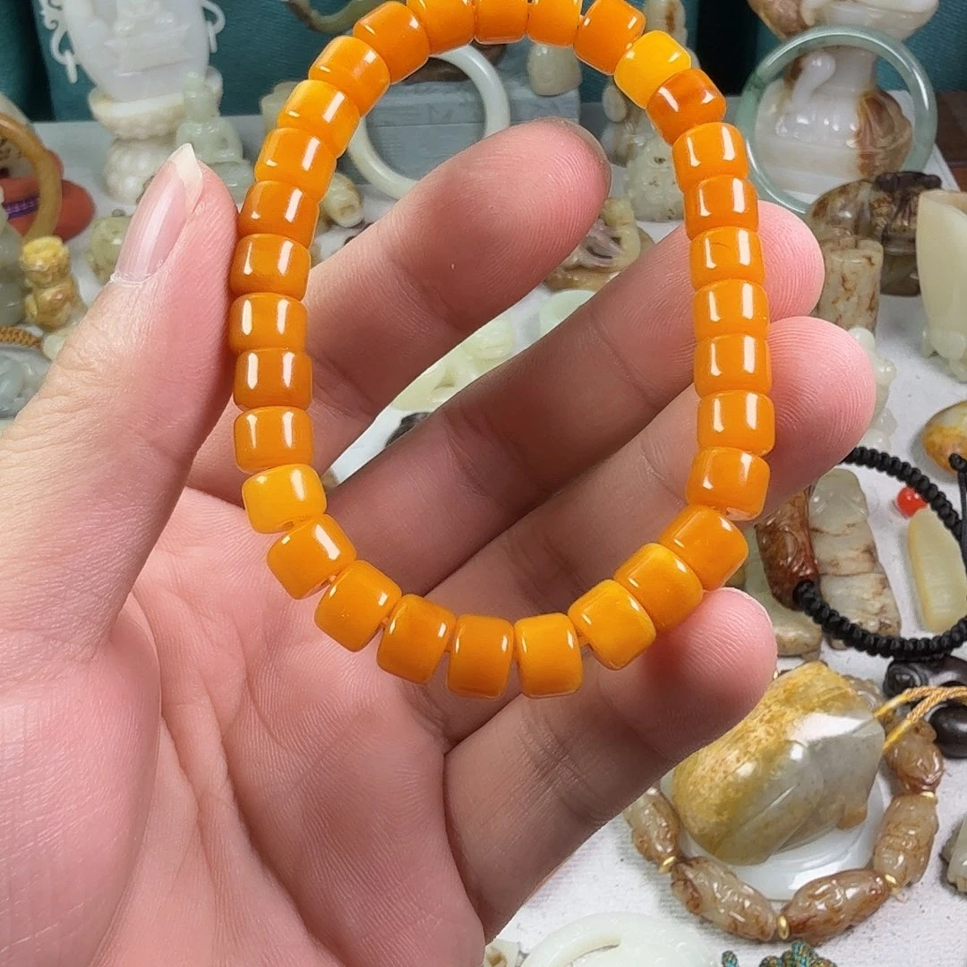 珊***九和田玉（糖玉）未镶嵌颈饰