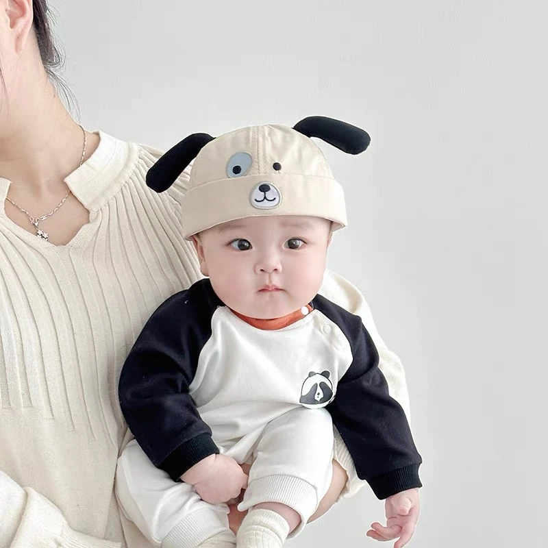 婴幼儿可爱超萌地主帽春秋季宝宝薄款套头帽男女小童遮阳瓜皮帽潮