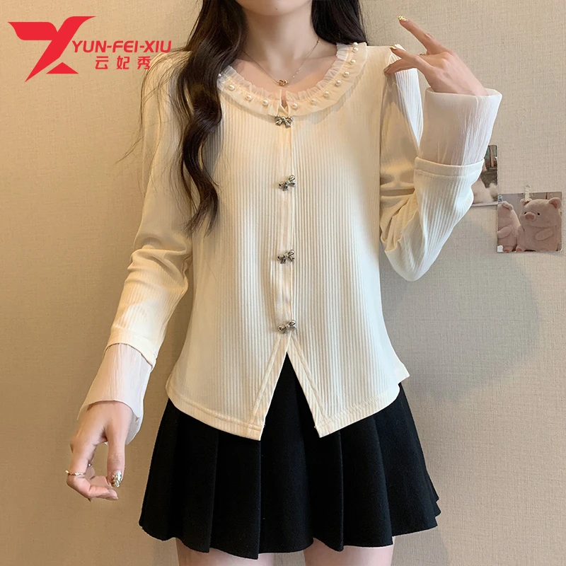 云妃秀大码女装针织衫秋装时尚休闲胖妹妹拼接宽松显瘦秋62127