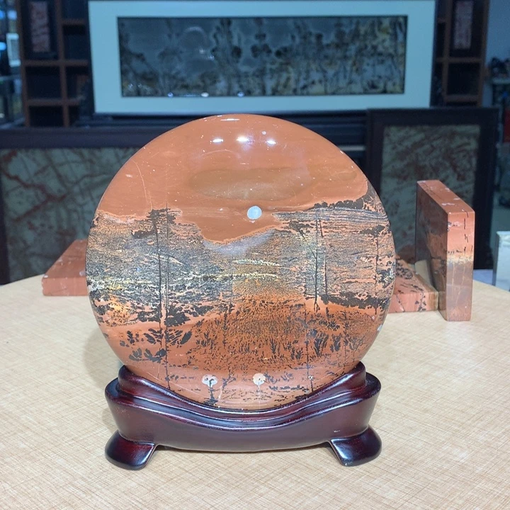 ，广西国画石摆件，收藏观赏