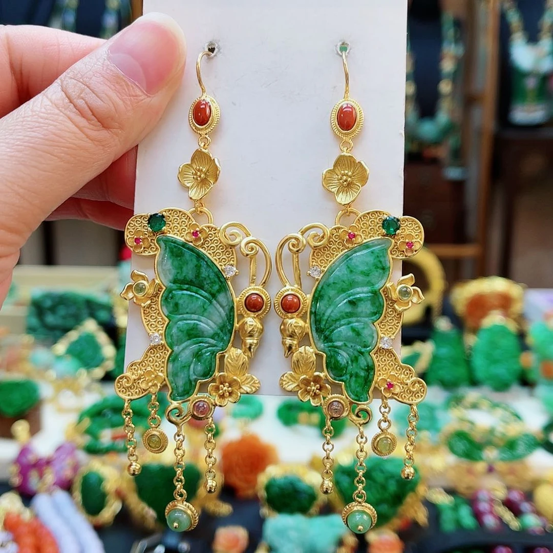 合金翡翠耳饰48小时鉴赏期