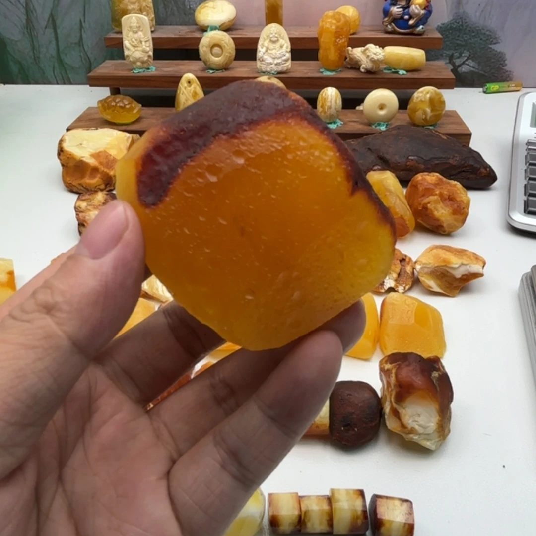 定制琥珀未镶嵌蜜蜡原石不退不换
