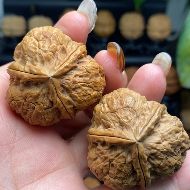 文玩核桃吊坠玉璧三棱