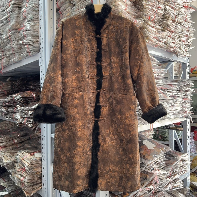 6210款新中式长款加厚外套【老钱风】