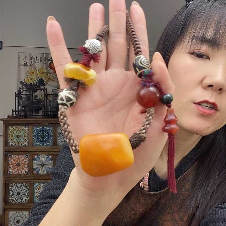 蜜蜡项链未镶嵌项链