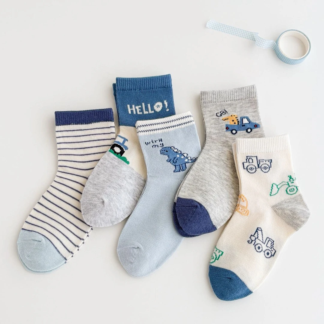 春夏秋男宝薄棉网眼夏季透气薄款吸汗棉袜