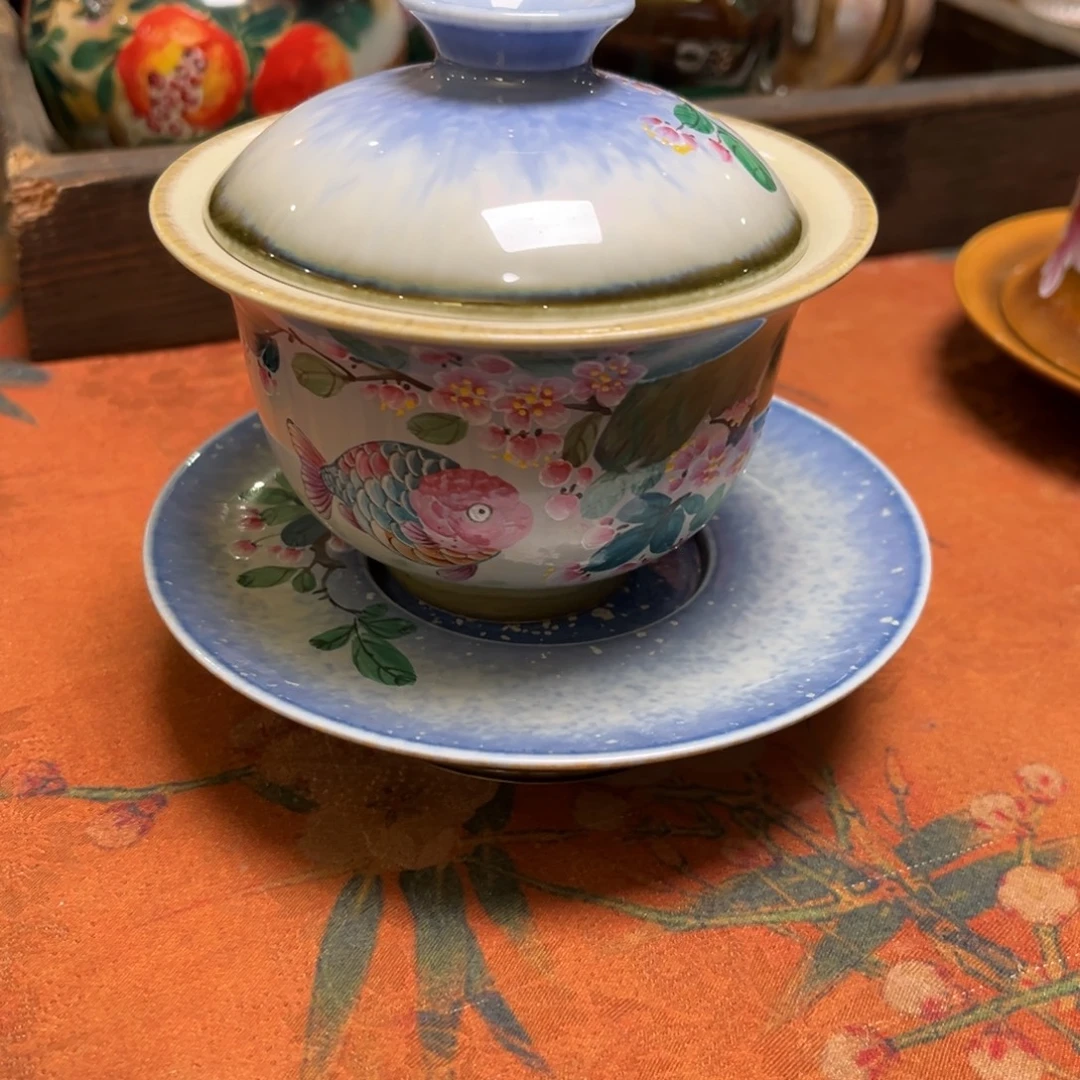 柴烧手工手绘陶瓷