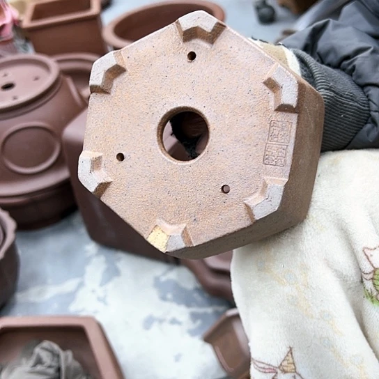 红陶跑****哥紫砂花盆漂亮