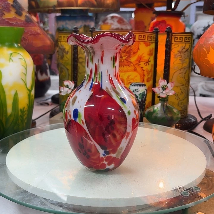 琉璃孤品高20口3琉璃花瓶