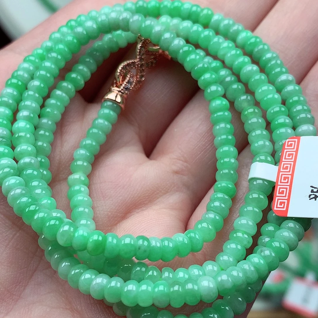 翡翠未镶嵌毛衣链翡翠