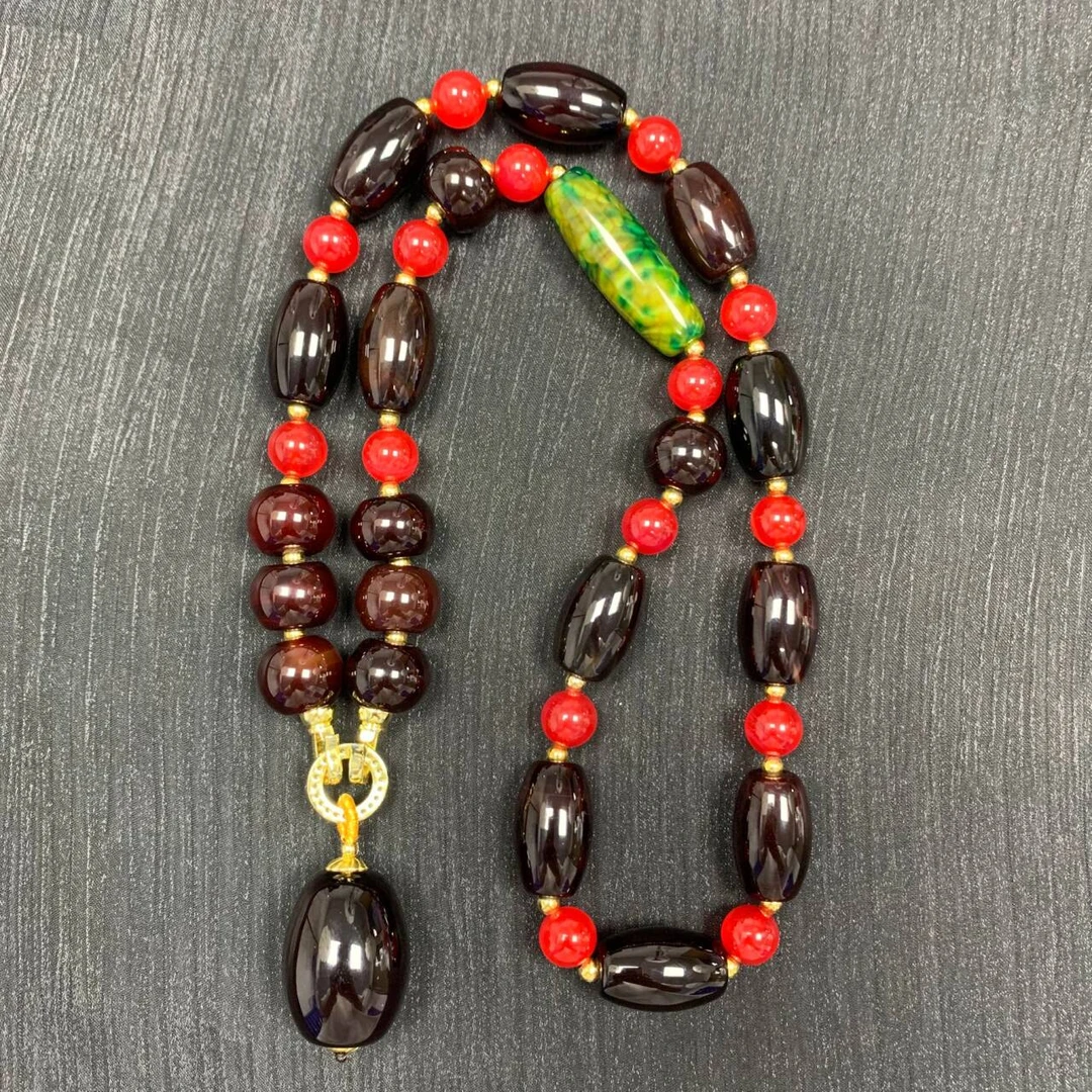 【小天总】TC42025 天承妮佳 DIY浓郁血离子大桶珠吊坠多样性发其一