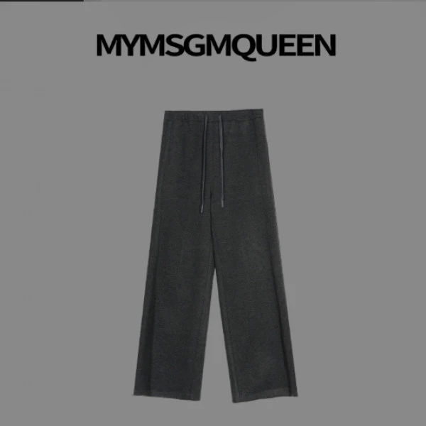 S慵懒时光显瘦百搭直筒拖地裤