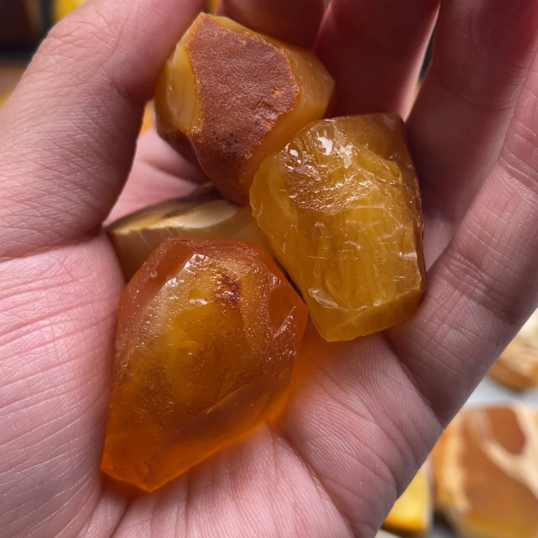 定制琥珀未镶嵌顽*琥珀蜜蜡原石定制