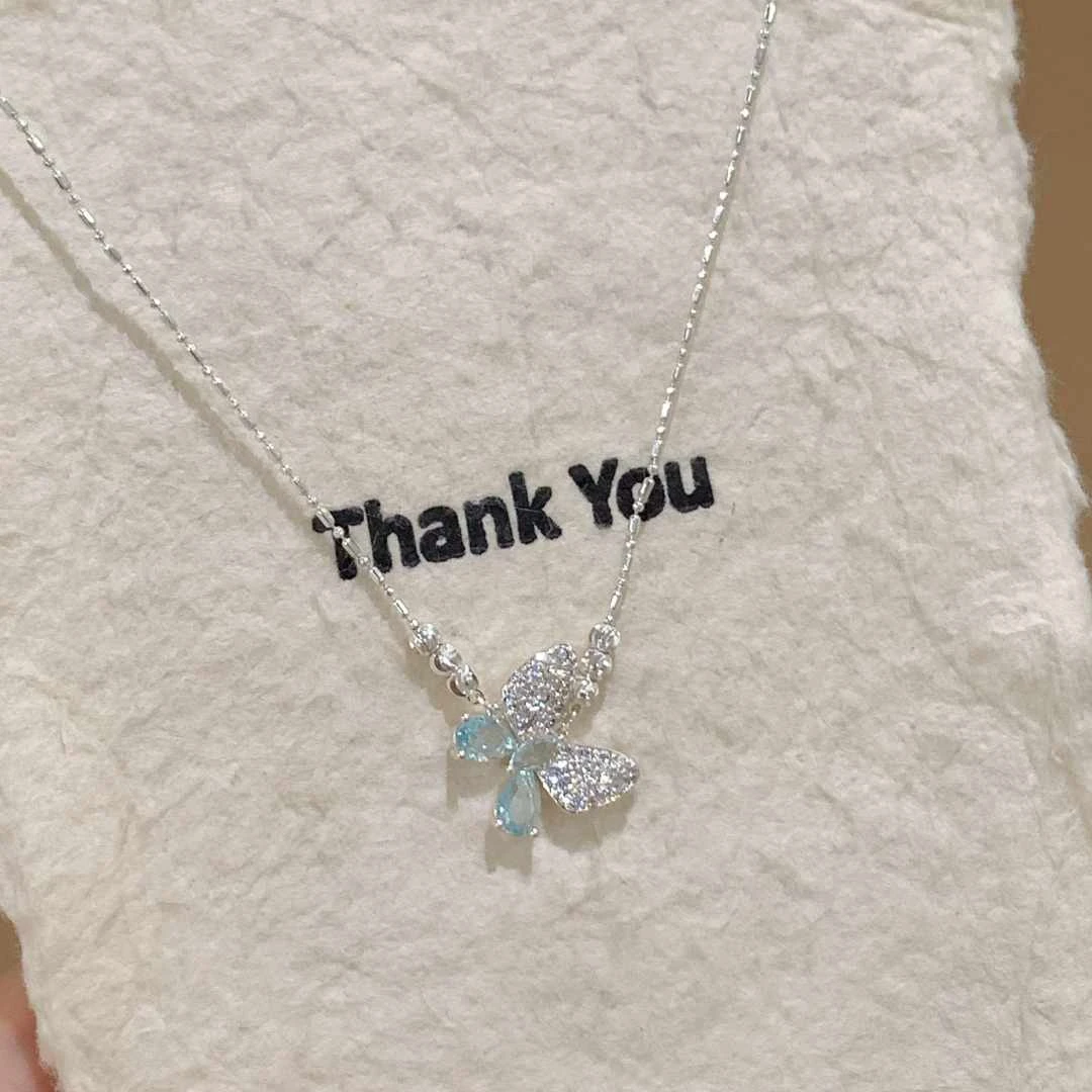 铜合金合成锆石项链 CHANGE x 甜梦薄荷项链显白气质小众 X783