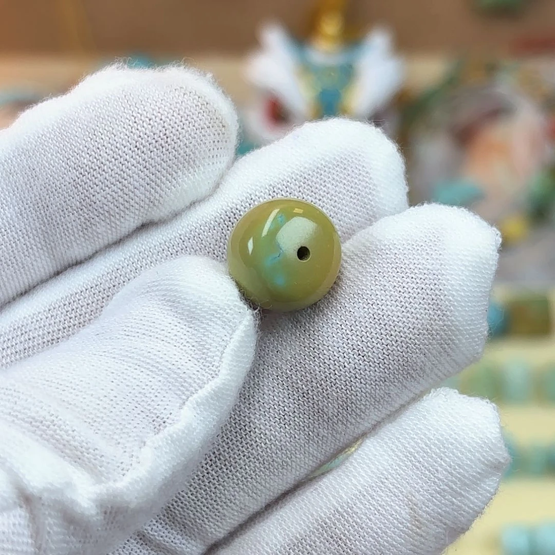 布艺绿松石老型珠 12.6mm