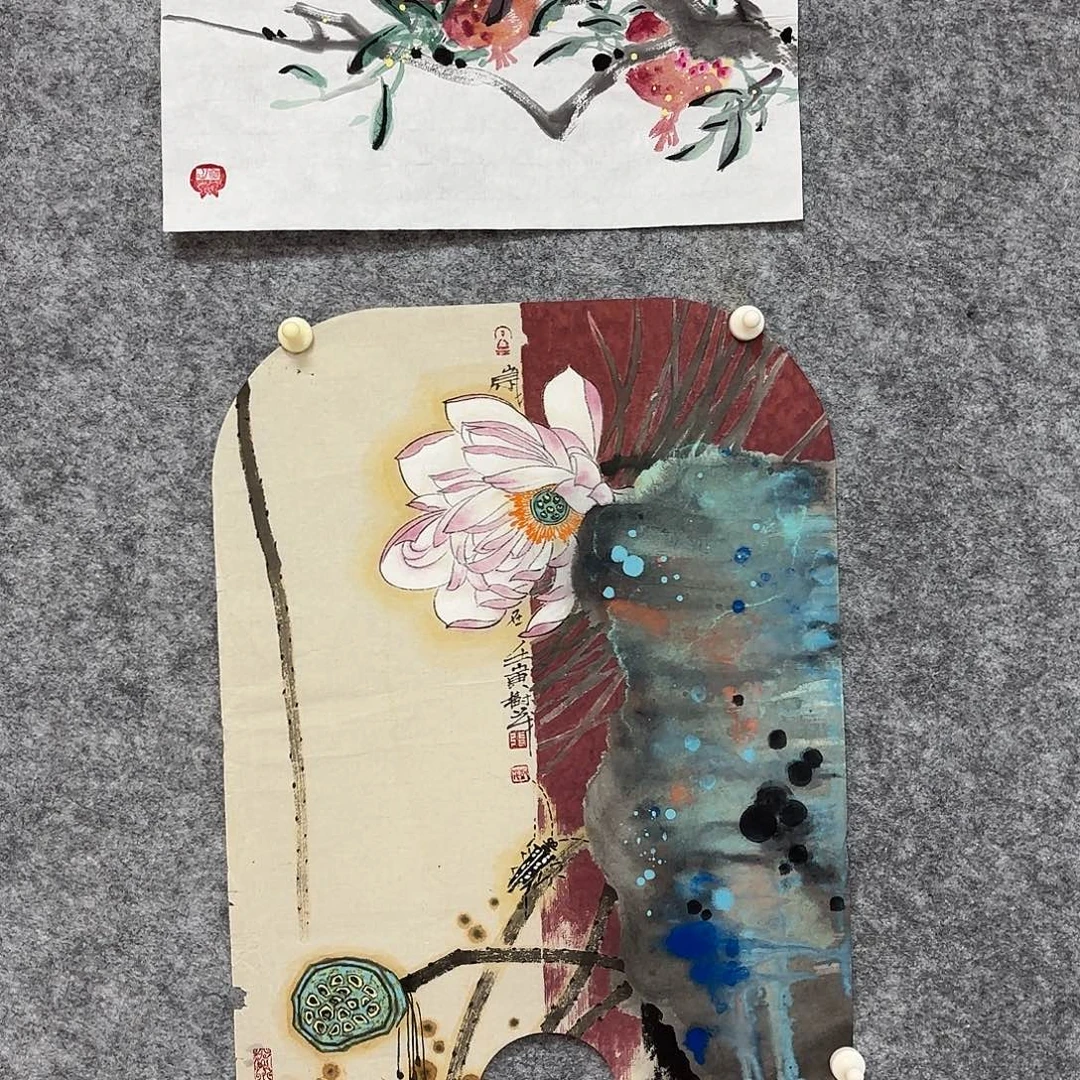 清***社国画手绘花鸟国画作品