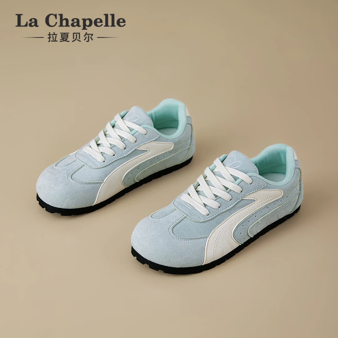拉夏贝尔2025夏季女鞋外穿轻便薄底ins潮牌舒适小众百搭德训鞋