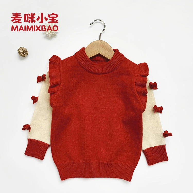 【清仓】麦咪小宝套头毛衣XY233324春秋冬女孩长袖毛衣上衣时尚休闲