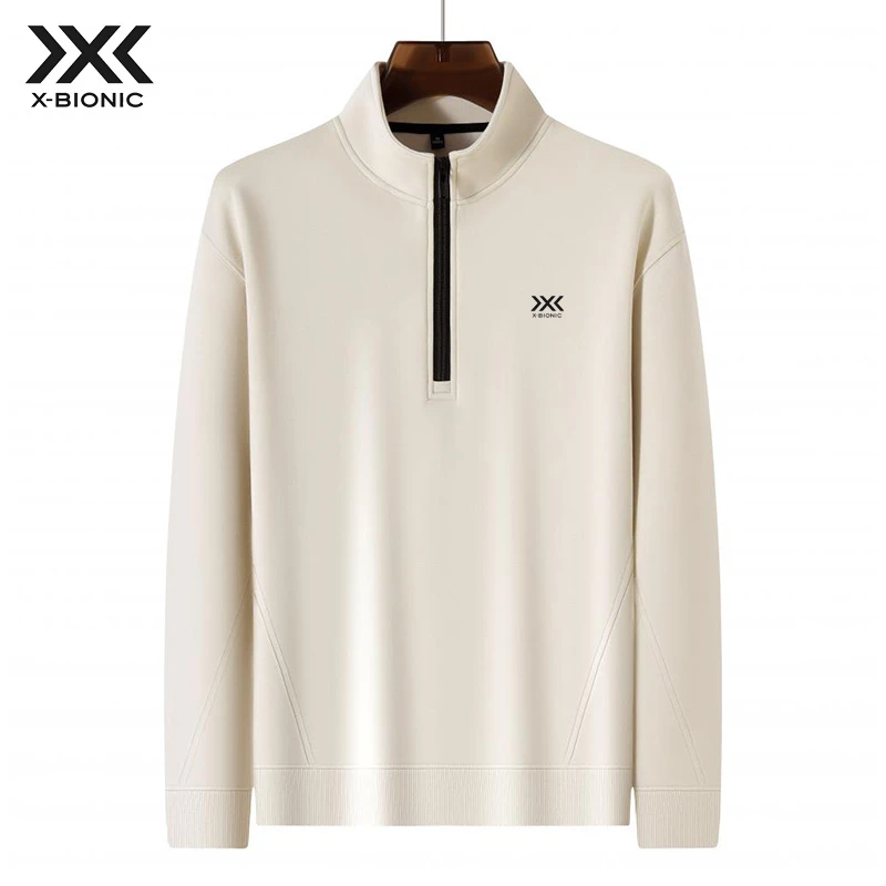 X-BIONIC 旷野立领男款长袖T恤 运动弹力卫衣打底衫秋冬保暖上衣