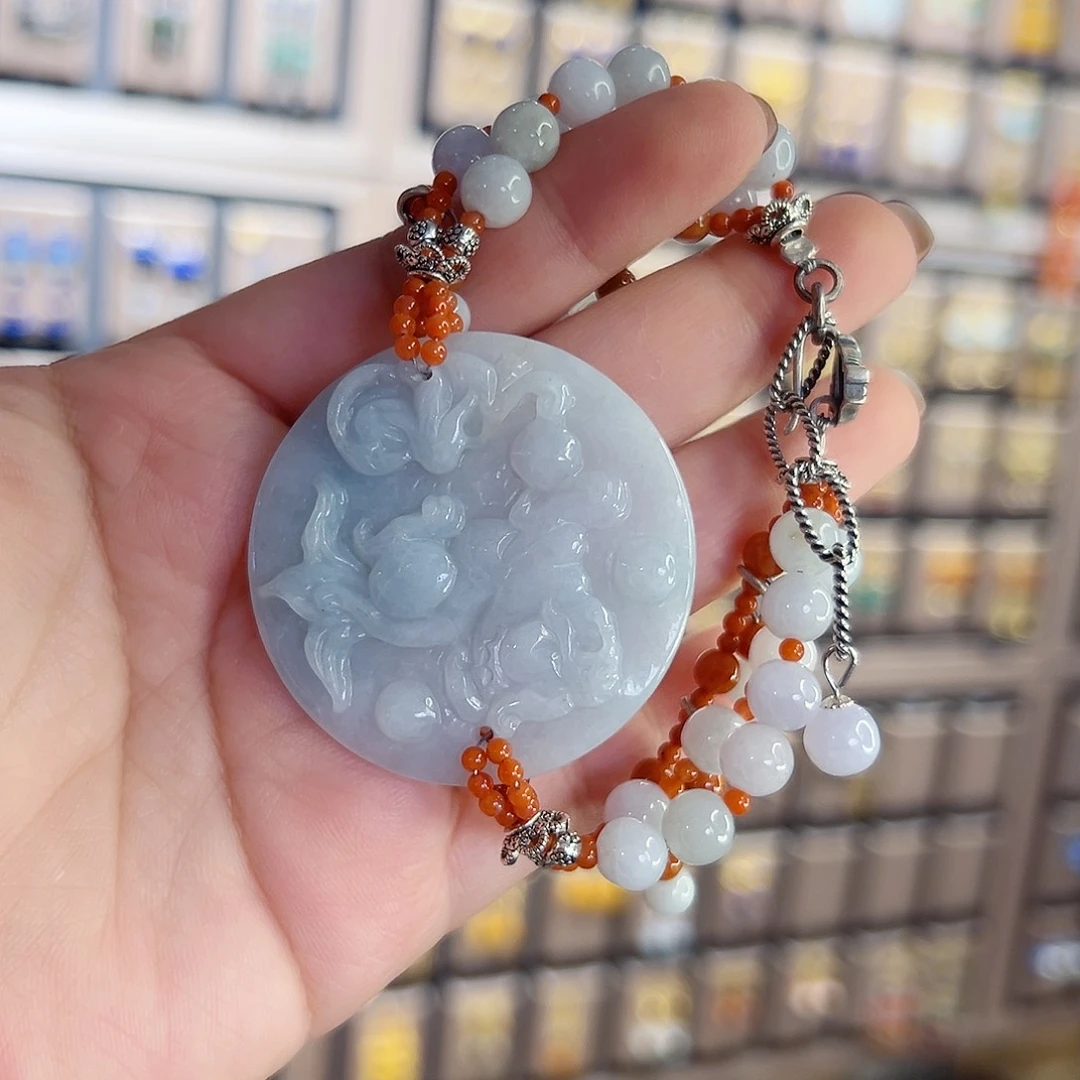 翡翠未镶嵌手链国风