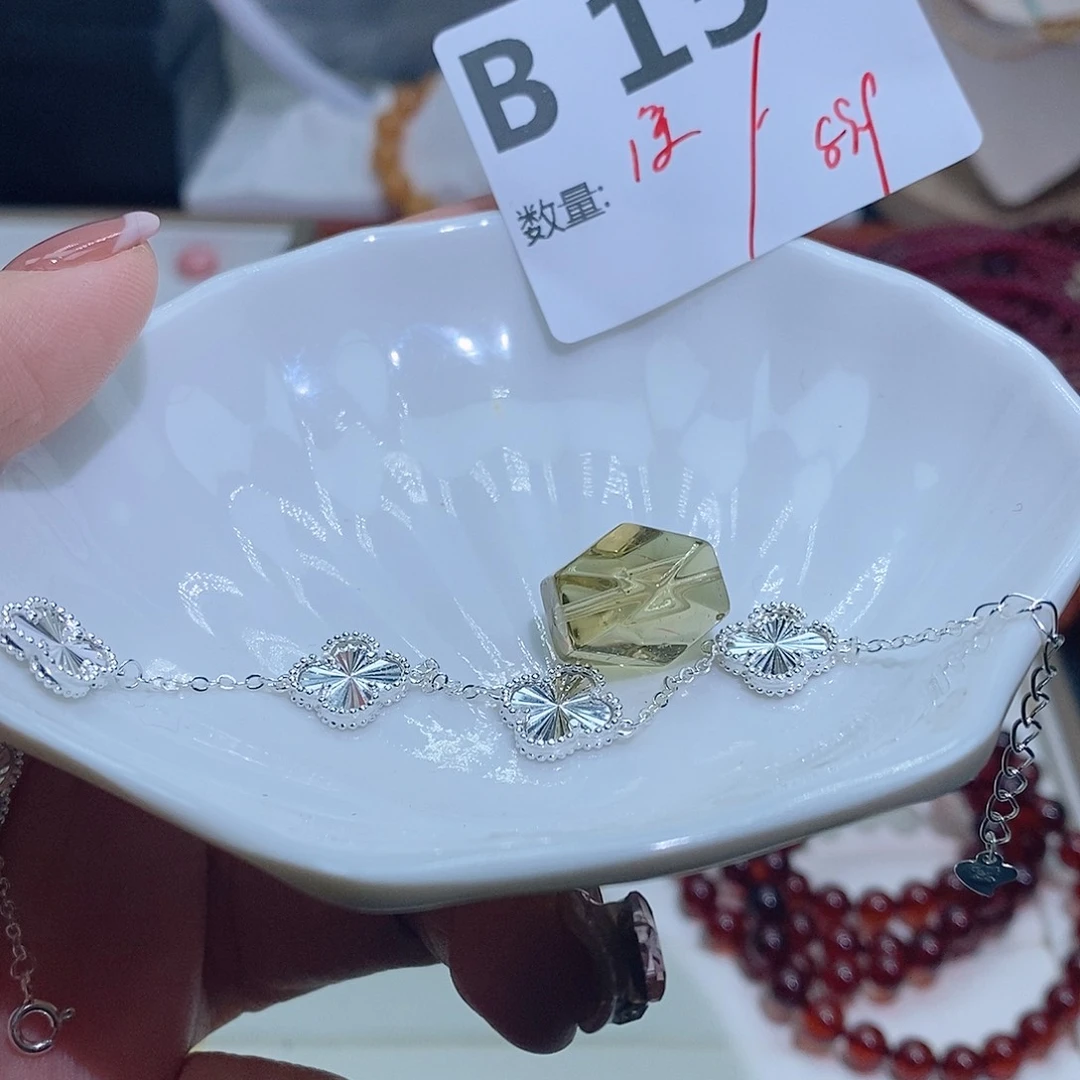 水晶珠宝半成品银S925镶嵌B15