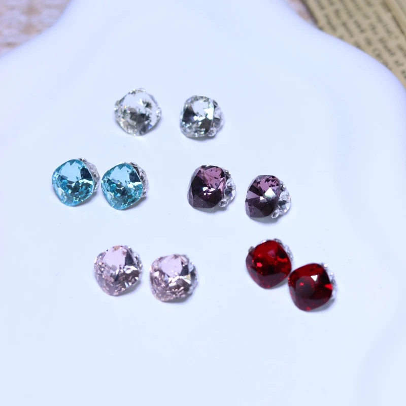 无底托K9肥方10mm配件爆闪轻奢美甲钻钻球手工堆堆钻美甲饰品