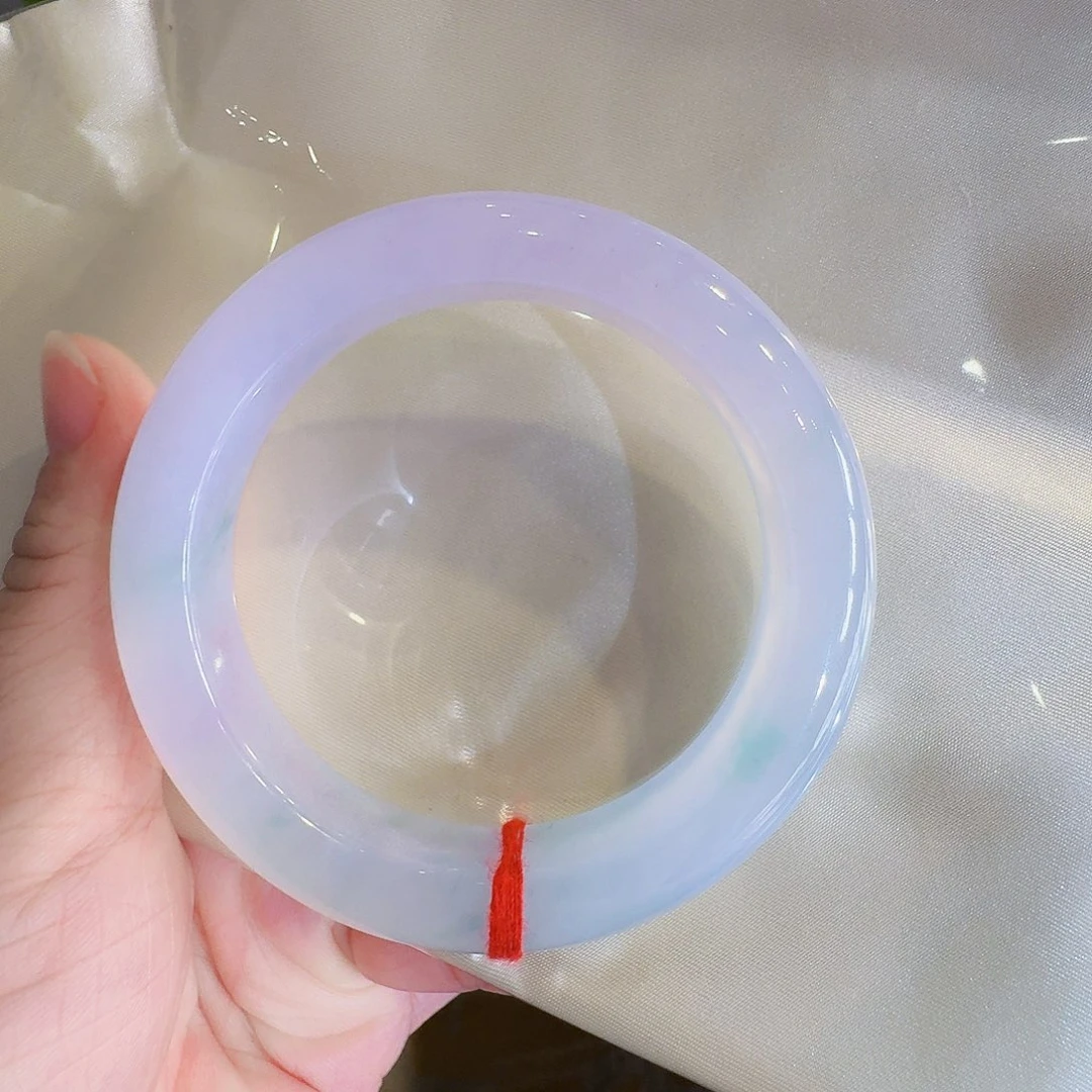 翡翠未镶嵌手镯冰紫
