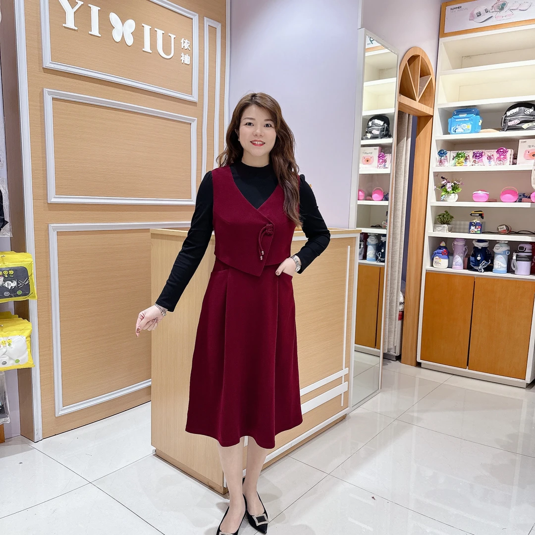 高档气质连衣裙5-4264女秋冬淑女时尚时尚显瘦连衣裙