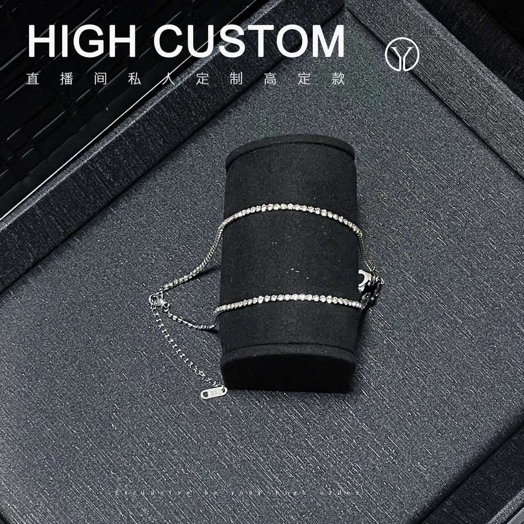 铜合金合成锆石项链 【A】198 门细闪银项链