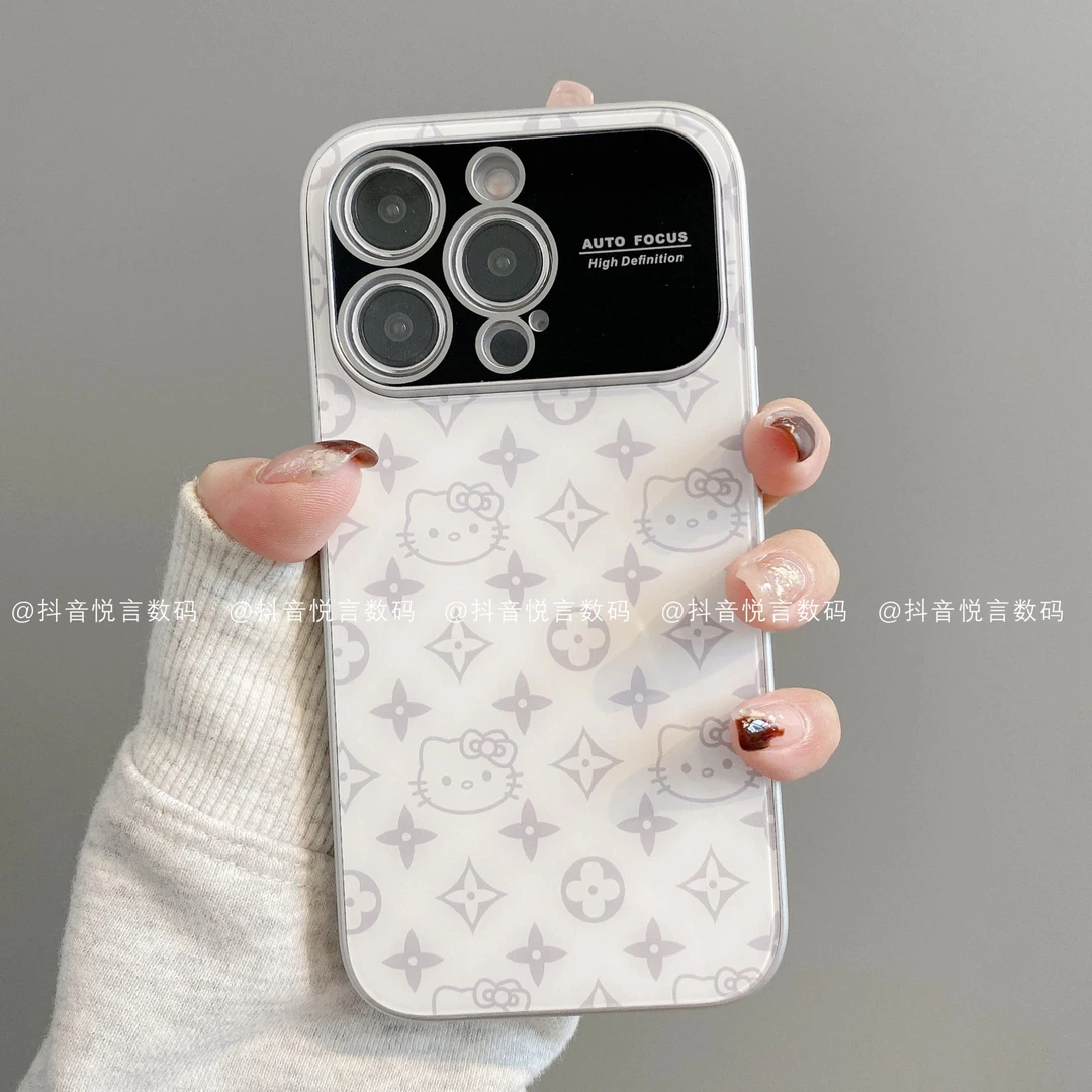 大视窗玻璃适用iphone17promax苹果16手机壳15/14/13/12/11银灰KT