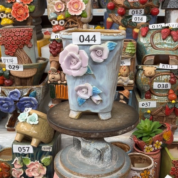 紫砂花盆粗陶材质多肉花盆