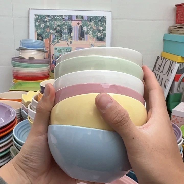 瓷片微瑕6个温哥华米饭碗330毫升