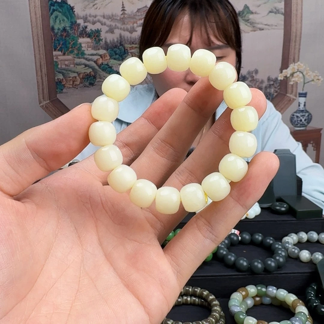 手链未镶嵌和田玉和田玉若羌黄口卡12