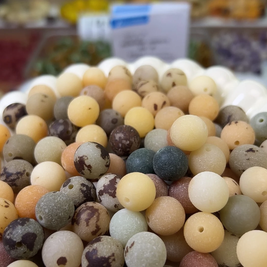 菩提根/象牙果手串微瑕卡12原果磨砂圆150颗