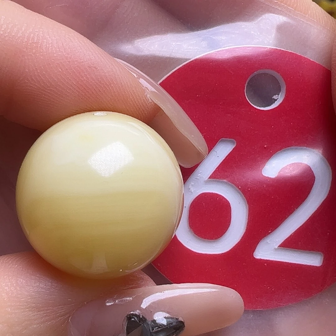 蜜蜡未镶嵌珠宝奇石18.4mm白蜡圆珠