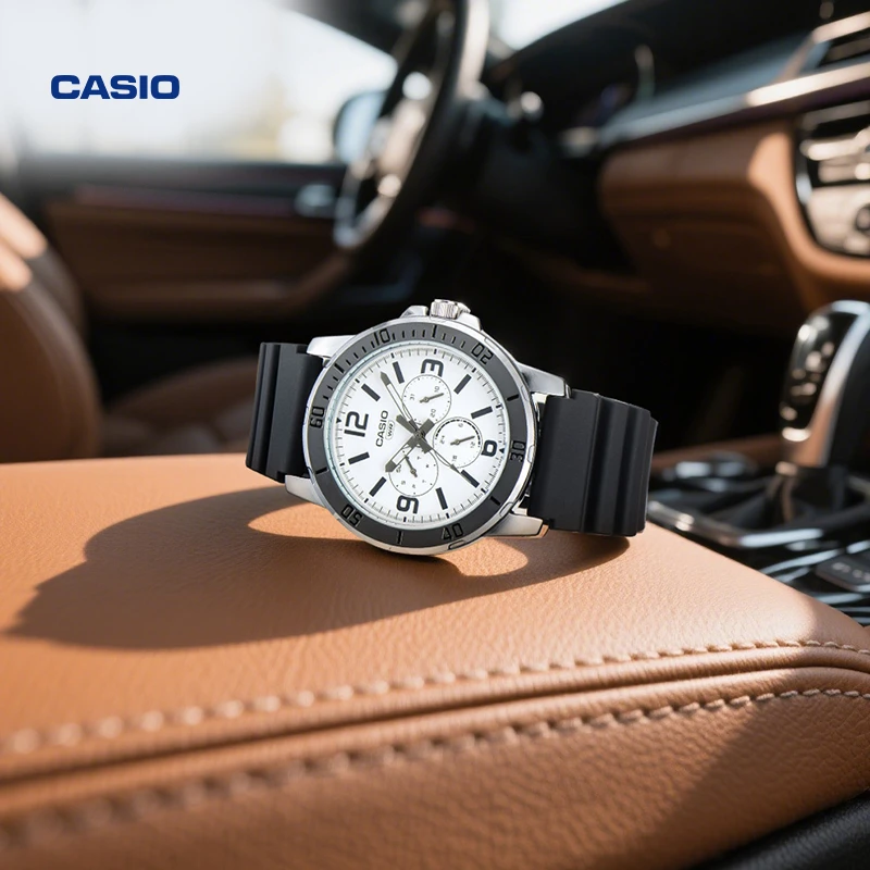 Casio/卡西欧剑鱼水鬼腕表潮流MTP-VD300三眼六针非机械商务手表