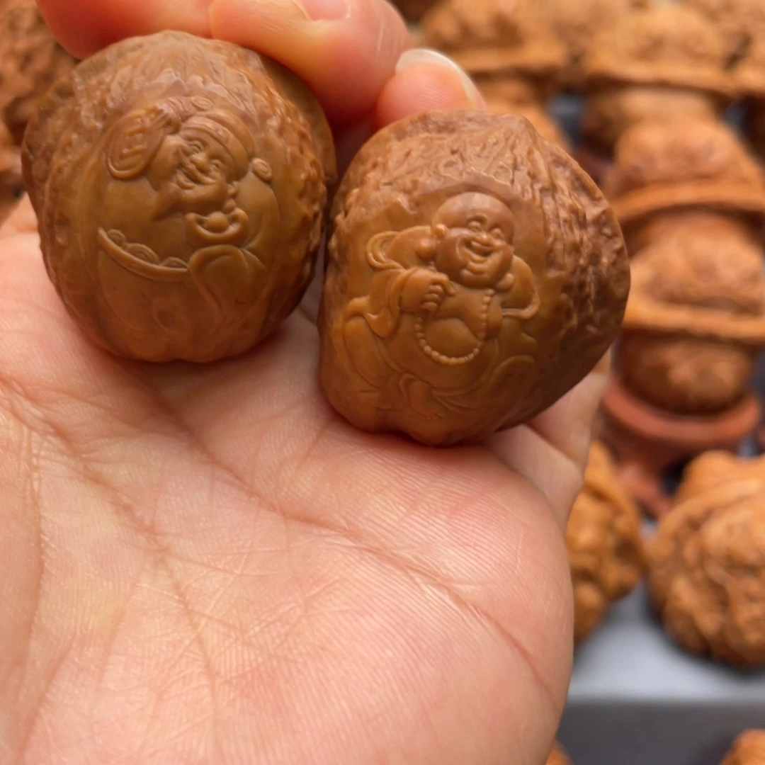 手串/手链核桃财迷野生木鱼元宝雕刻