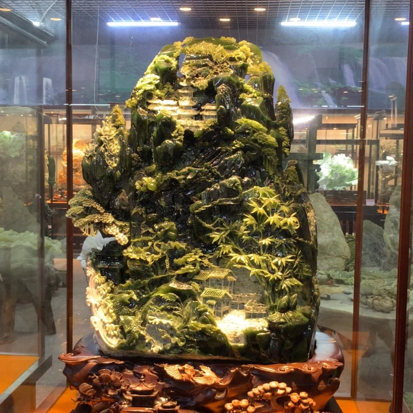 【闪购商品】未镶嵌蛇纹石玉摆件覆膜
