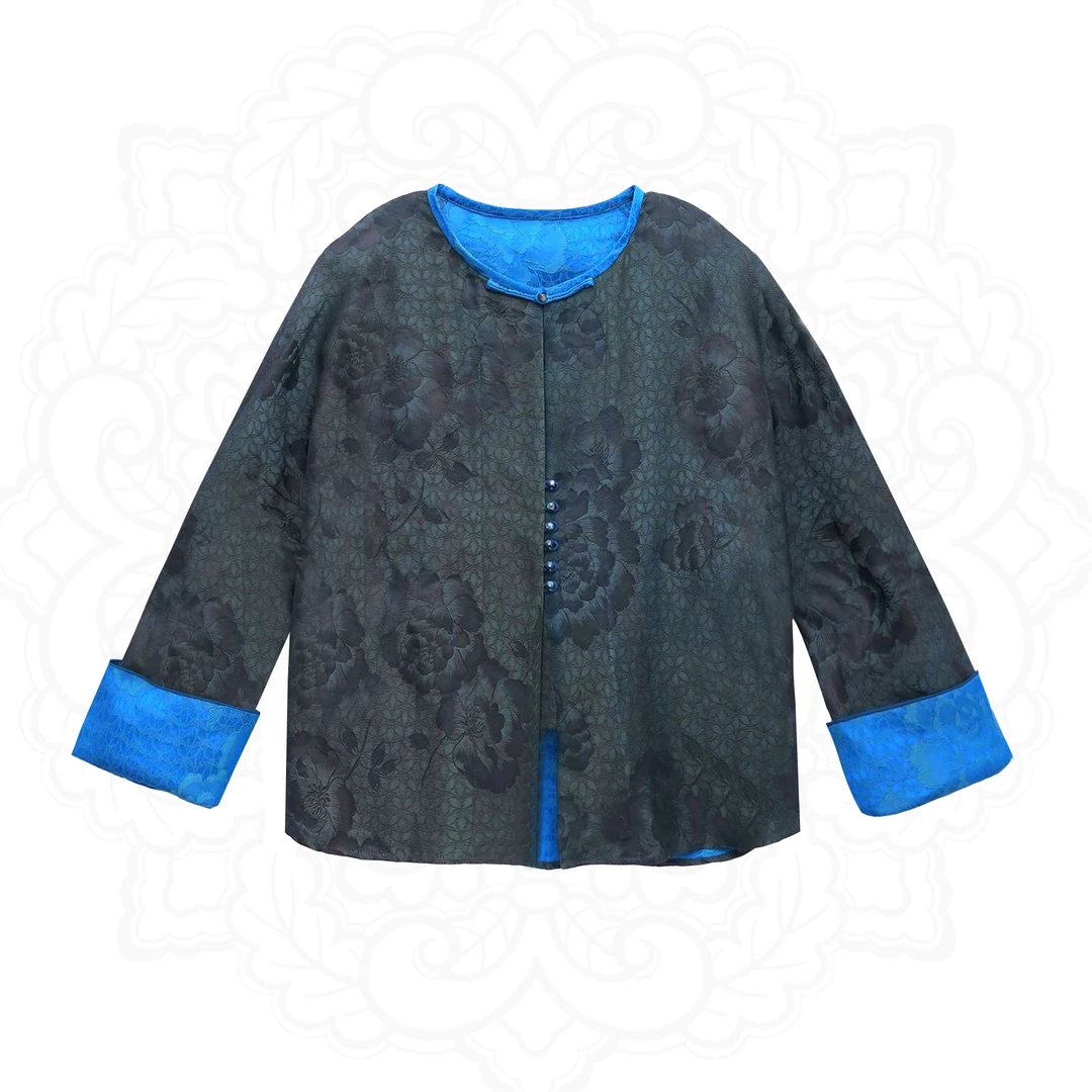 【如画】QY10037 香云纱中式国风盘扣复古上衣