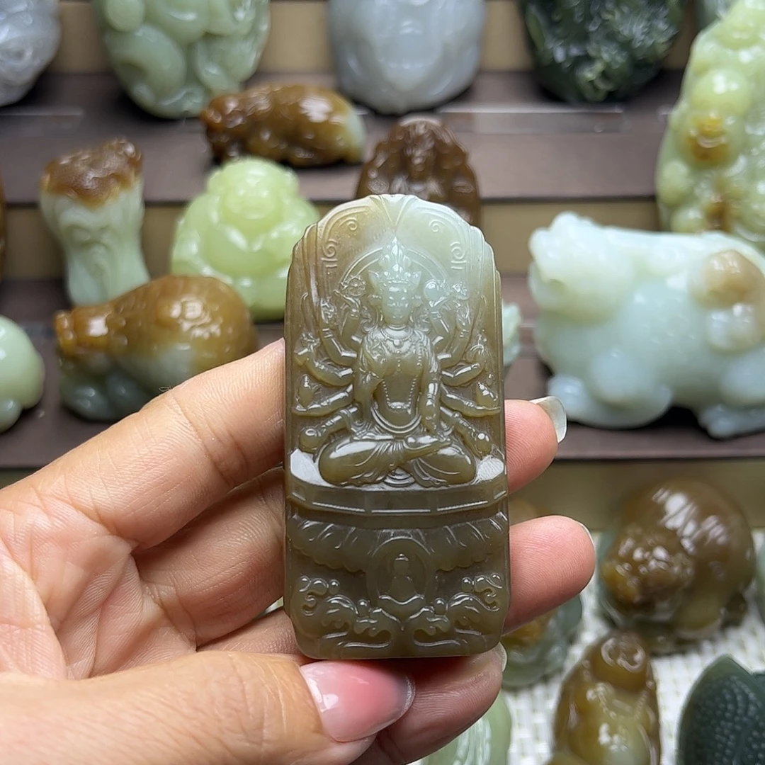 和田玉未镶嵌挂件