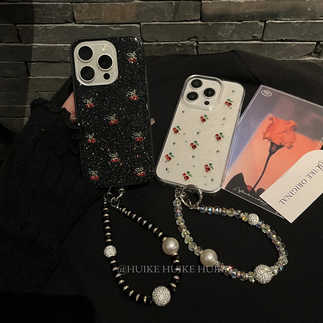 夏天个性滴胶樱桃透明适用17苹果16手机壳iphone15/14/13promax12