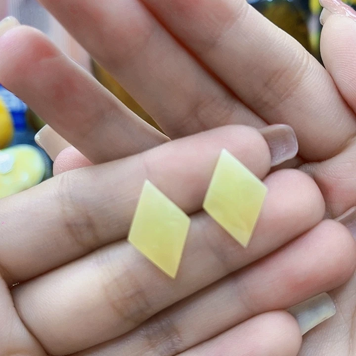 琥珀银S925镶嵌颈饰耳环