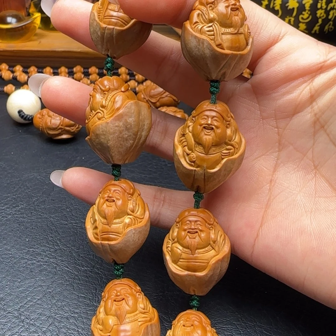 橄榄核手串/手链包衣财神