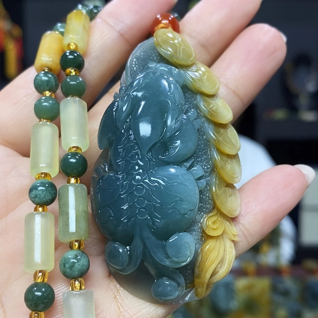 未镶嵌岫玉挂件吊坠项链